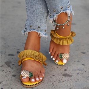 Adorable Pineapple Fashion Sandals 🍍